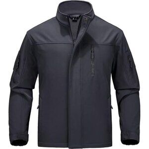 Mens Tactical Jacket Water Resistant Softshell Fleece Hiking Winter Windbreaker